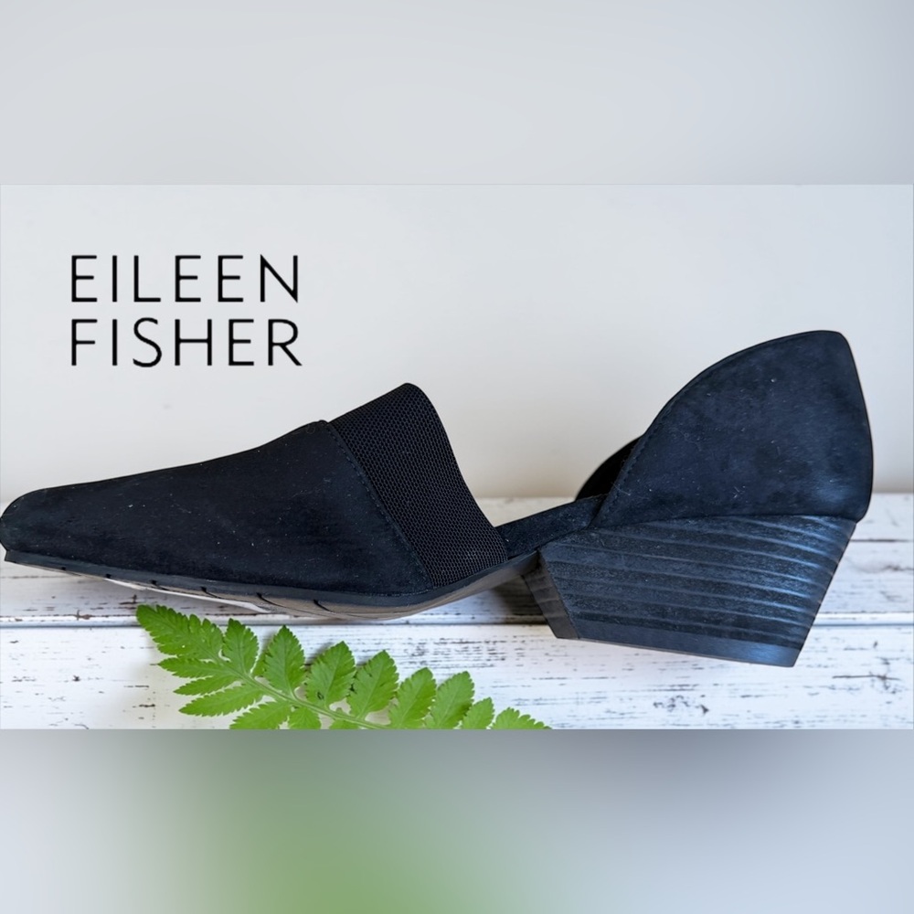 Eileen Fisher Size 7.5 Black Hilly d'Orsay Pumps NEW! - Picture 4 of 6